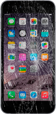 Разбитое стекло в Apple iPhone